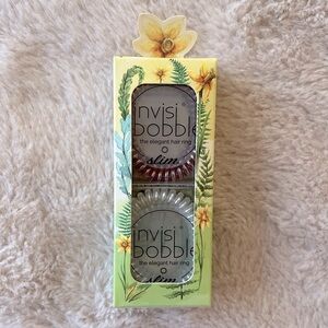 2/$20 ✨NWT Invisibobble Slim Chrome & Vanity Fairy Florals Traceless Hair Ties